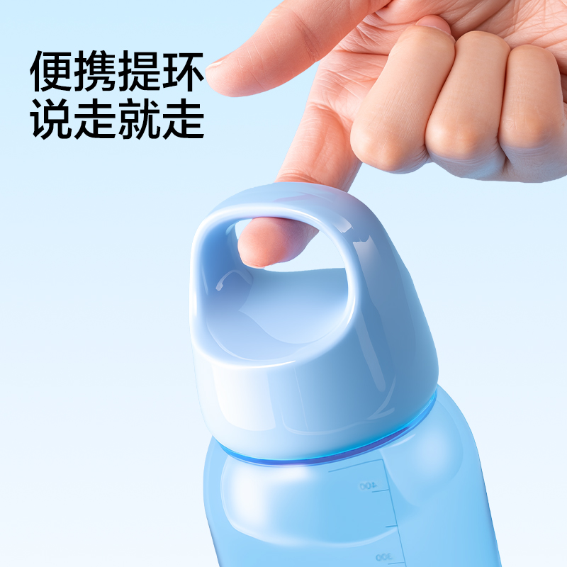 得力LL318隨行杯旋蓋580mL(白)(盒)