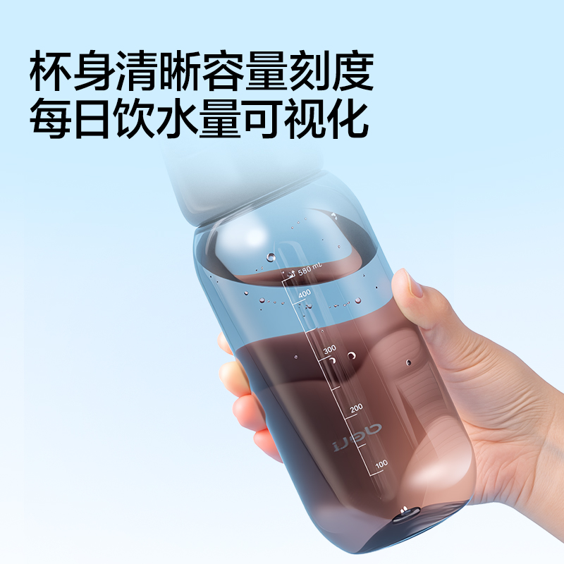 得力LL318隨行杯旋蓋580mL(白)(盒)