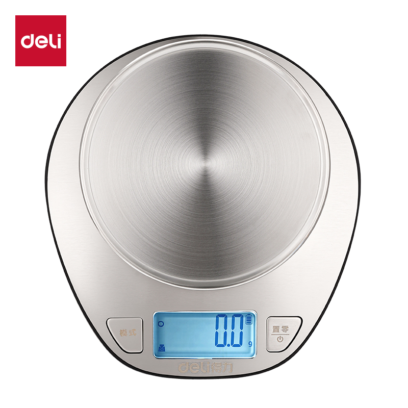得力TE946充電款廚房秤5Kg/0.1g(銀色)(臺(tái))