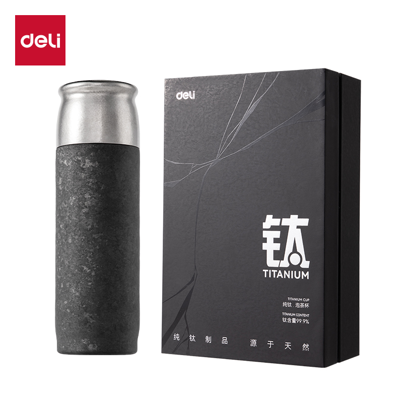 LL634水杯水壺-鈦杯黑（禮盒裝）