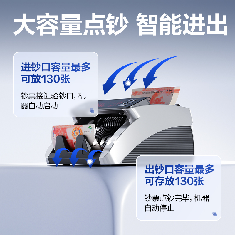 得力6150點鈔機(灰)(臺)