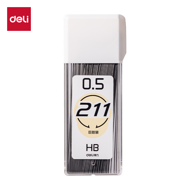 得力SH403-05大容量211根活動(dòng)鉛芯HB0.5-90mm（白）（袋）