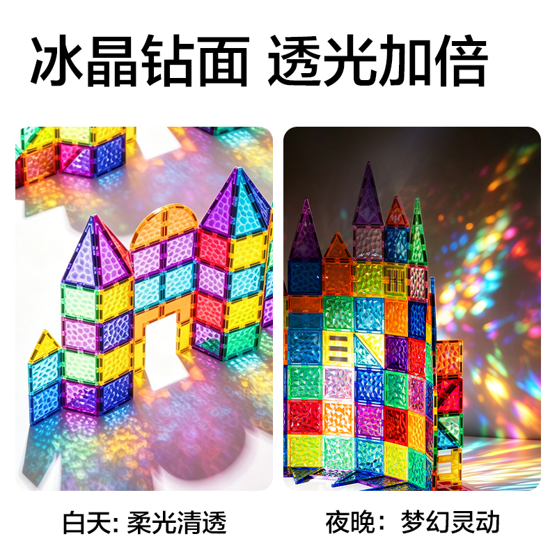 得力YP184-160冰晶磁力彩窗片-160片(混)(盒)