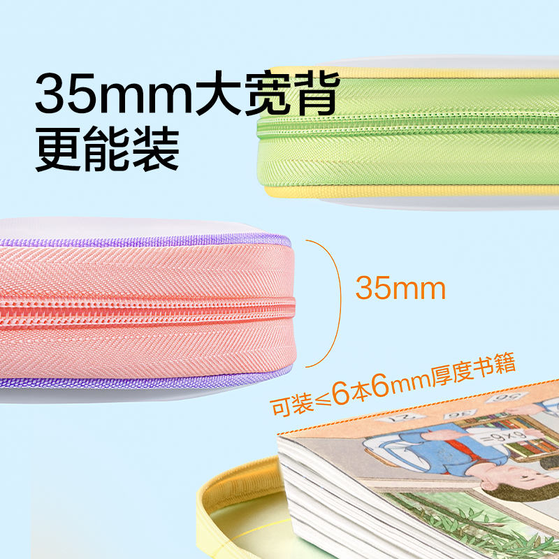 得力LS300樂素系列A4_U型EVA拉鏈袋(紫)(個)