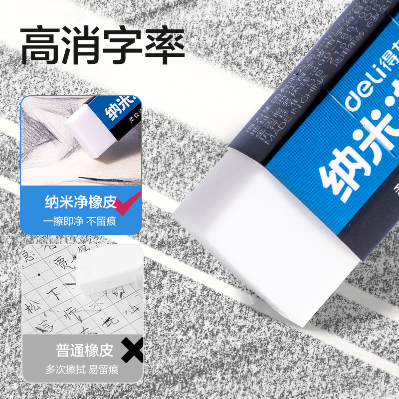 得力VP660納米凈橡皮擦(小)(6塊裝)(白)(盒)