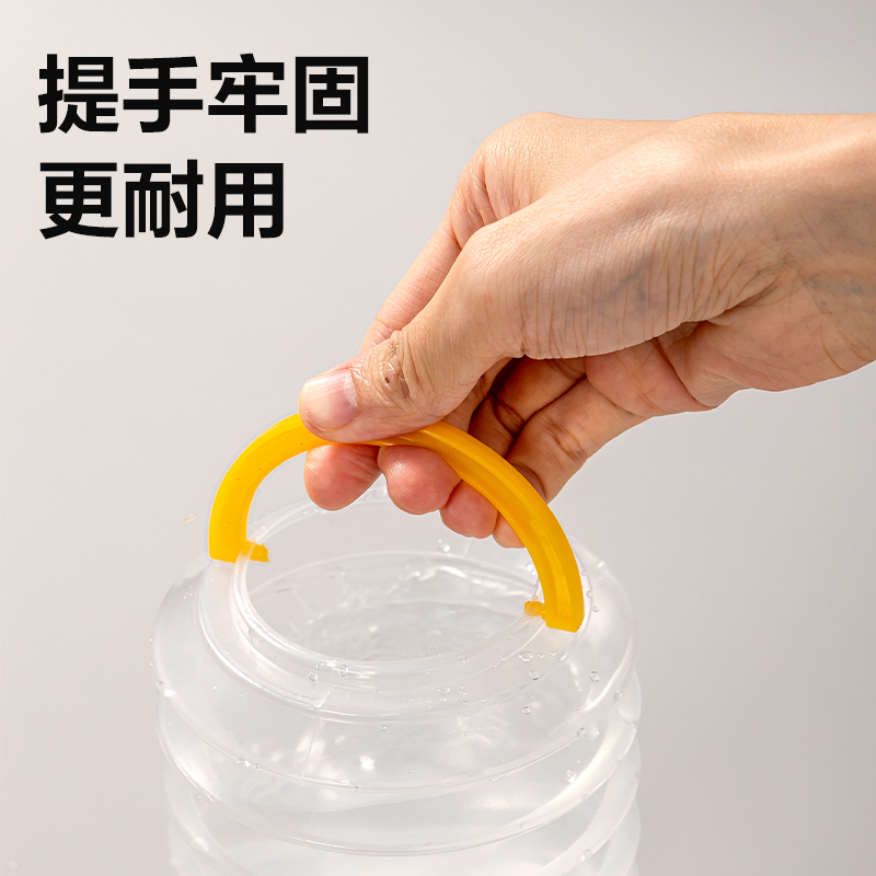得力HS712便攜式折疊洗筆筒(黃色)(袋)