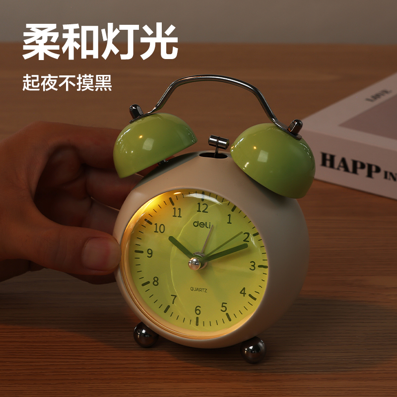 得力LE311時(shí)鐘-鬧鐘(綠)(只)