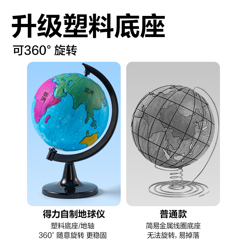 得力LG188-15地球儀/地圖-地球儀(白)(盒)