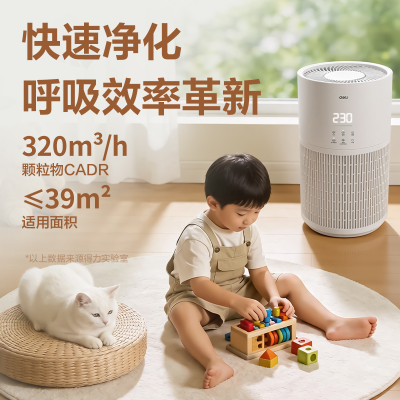 得力LR070空氣凈化器(白)(臺(tái))
