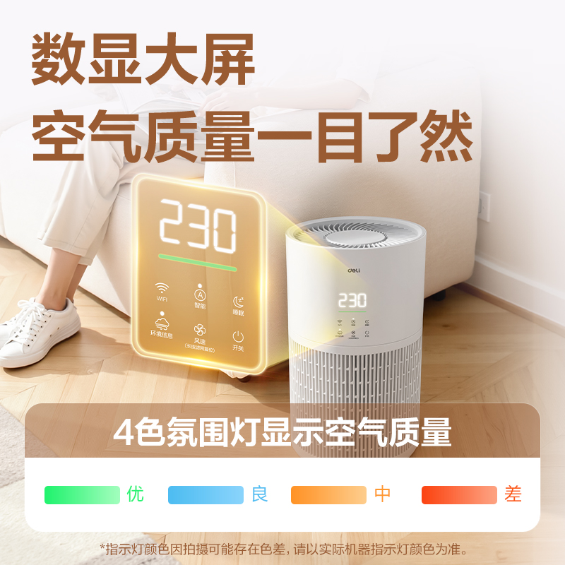 得力LR070空氣凈化器(白)(臺(tái))
